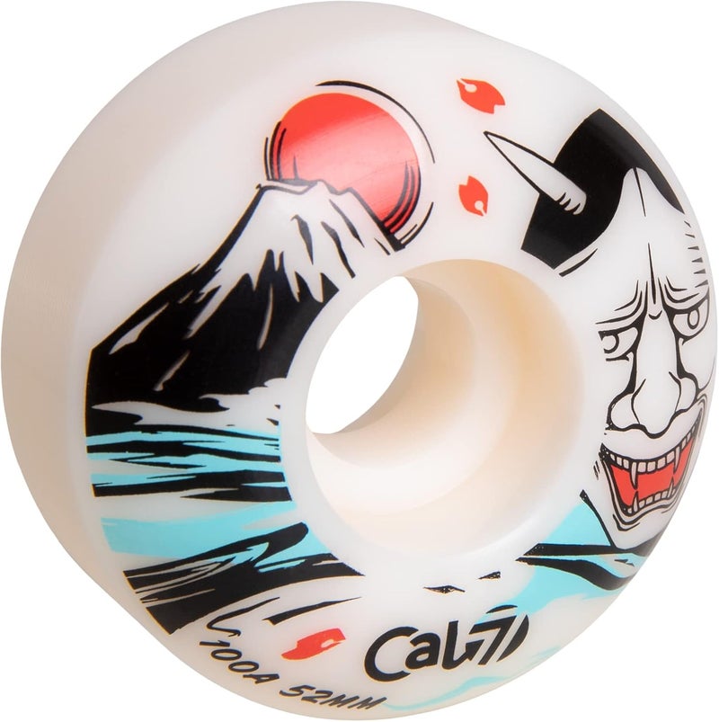 Cal 7 Catch-22 Skateboard Wheels, 52mm & 100A, Black & White Design, Great for Trick, Street & More - Image 5